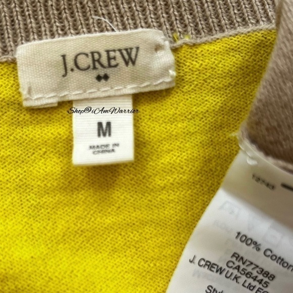 J.Crew (factory) neon color-block v-neck cotton cardigan *shop@iamwarrior - Picture 8 of 9